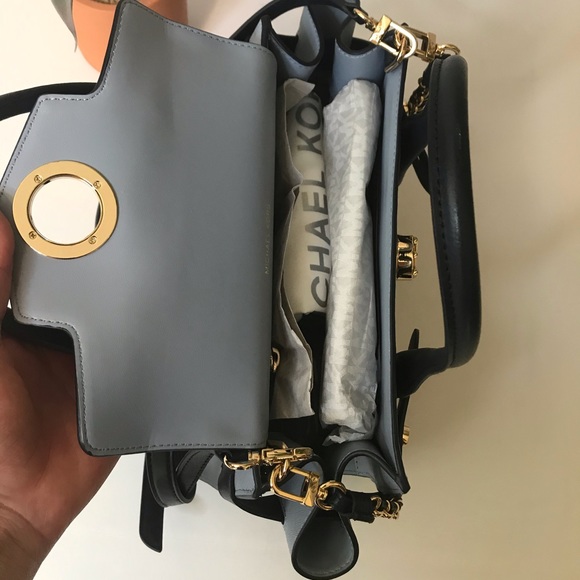 Michael Kors Carmen Flap Belted Leather Satchel - Picture 9 of 17